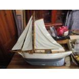 An electric model of a sailing boat entitled Spray 30 1/2"h x 30"w