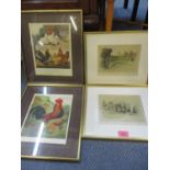 Marjorie C Bates - Windsor and Eton, two engravings signed in the margin, mounted in gilt frames,