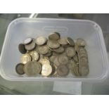 A mixed lot of British Sixpence's and one and two shilling coins from 1918-1946