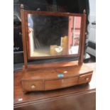 An early 19th century mahogany dressing table with three inset drawers 22"h x 20 1/2"w