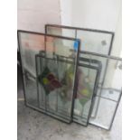 Fire glass panels with coloured glass