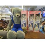 Three boxed Miss Rosa musical collectors dolls, a large Lefray soft toy mouse, and a Koala bear