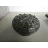 A white metal Asian box and cover, total weight 83.1g