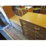 Mid 20th century teak furniture to include a corner cabinet, a dressing table, a side cabinets,