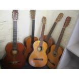 Five acoustic guitars to include a Tatra Classic, a Constanta Classic and others