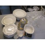 A mixed lot to include Leedsware classical creamware and other items