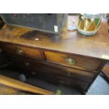 A 19th century mahogany nest of four drawers, 35"h x 37"w