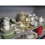 Mixed teasets to include Addersleys, Albert Lavender Rose, Minton Greenwich, Tuscan and others