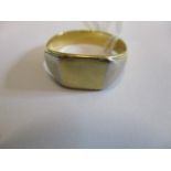 An 18ct gold signet ring marks rubbed, 7.70 gms