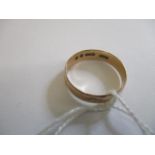 A 9ct gold wedding band, Sheffield, 2.62gms