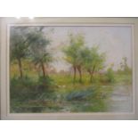Clara Knight - watercolour entitled 'A Peaceful River', signed and dated to the lower left corner,