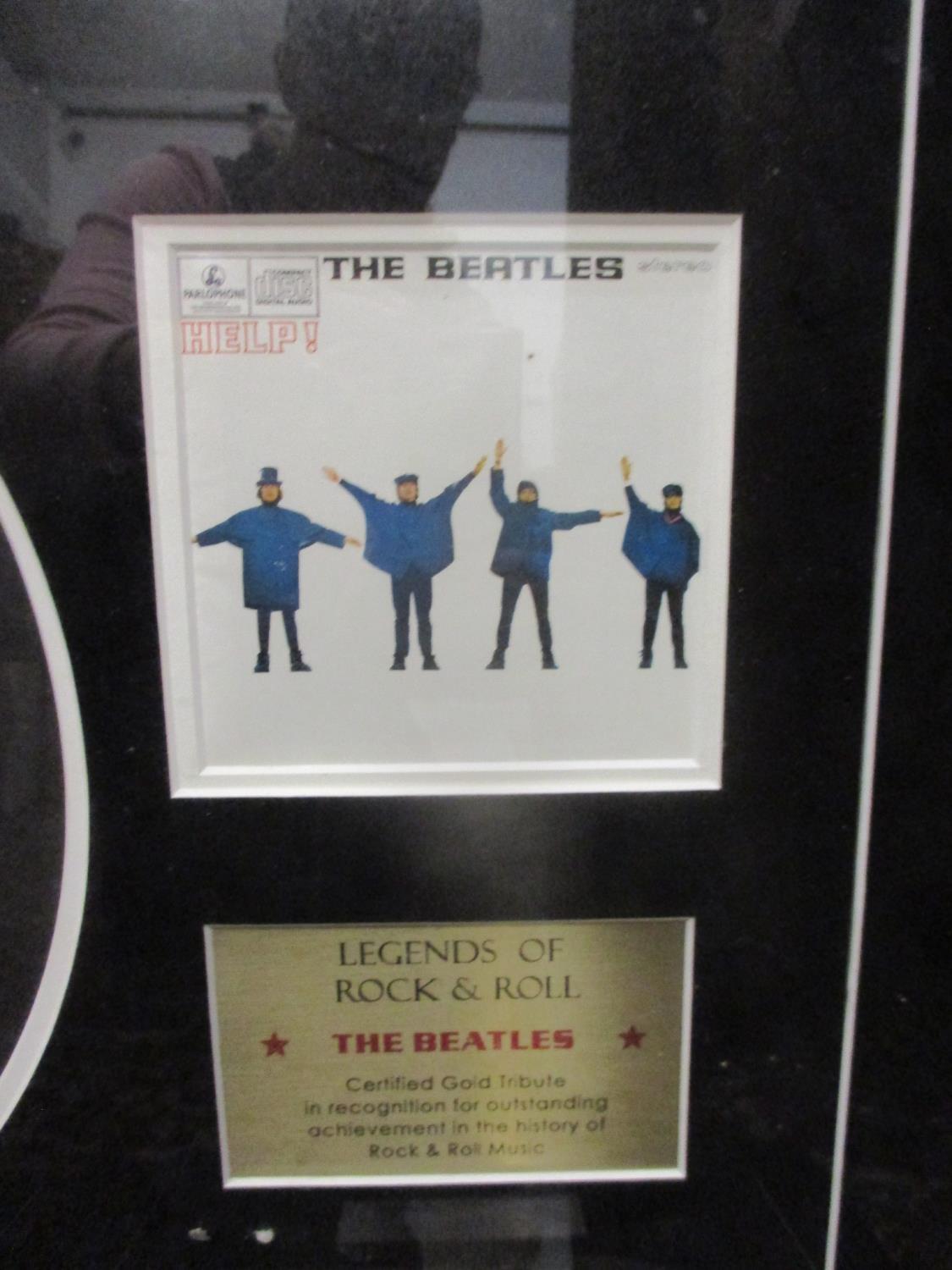 Three framed gold plated records to commemorate the World Wide Sales of Sgt Pepper by The Beatles - Image 2 of 4