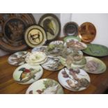 Royal Doulton Bunnykins ceramics, decorative porcelain plates, metal wall hanging plates and others