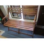 A Victorian folding mahogany duet deckchair