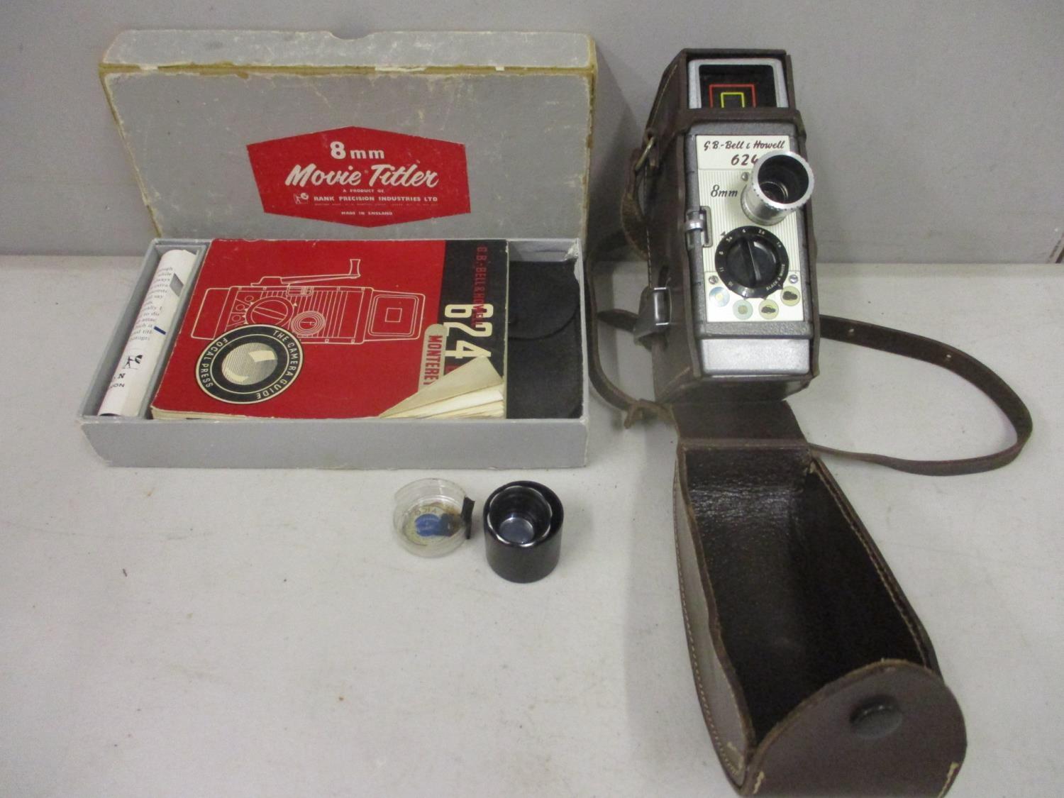 An 8mm Bell & Howell 624 cine camera, in original box