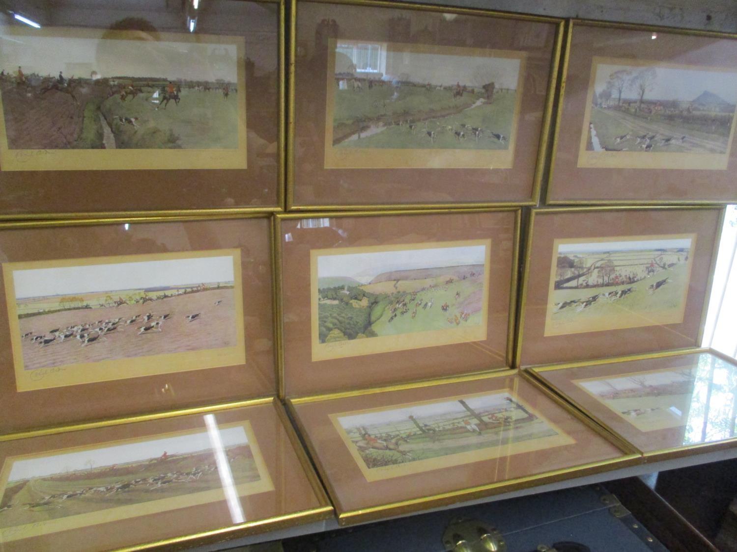 A set of Cecil Aldin signed prints depicting the hunt, published by Richard Wyman (11)