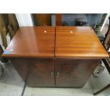 A late 20th century mahogany hostess trolley