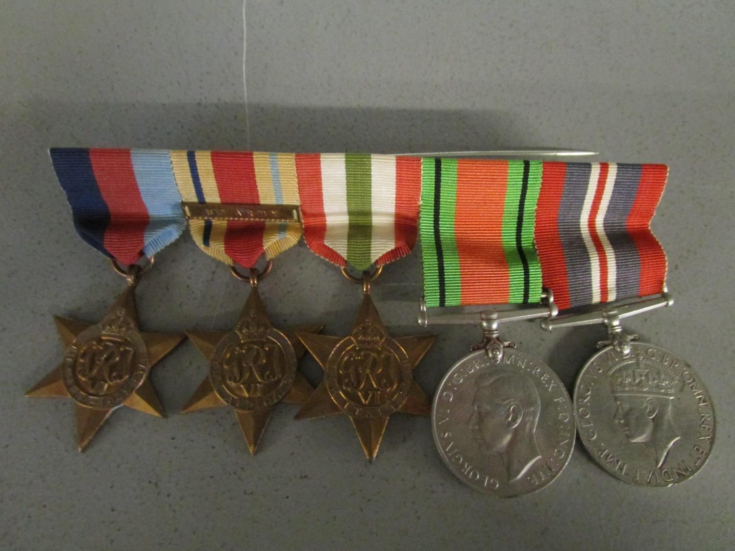 A WWII 8th Army Africa and Italy Star five-medal campaign group