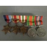 A WWII 8th Army Africa and Italy Star five-medal campaign group