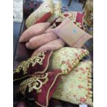 A quantity of home furnishing cushions