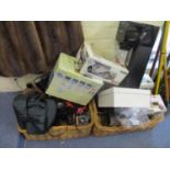 A mixed lot to include boxed Burago model cars, Lego, a Sodastream, cameras and other items