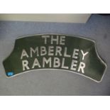 A reproduction 'The Amberley Rambler' railway train sign 13 1/2"h x 32"w