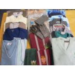 Mixed gents golfing jumpers and mixed gents shirts, size 16" neck, together with two pairs of