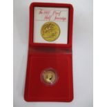 A proof half sovereign 1980, Royal Mint with case and certificate