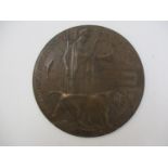 A Great War memorial plaque for Herbert Ford, an Englishman living in Canada, who enlisted in the