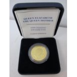 A 1999 Guernsey £50 gold coins with certificate, in a presentation box