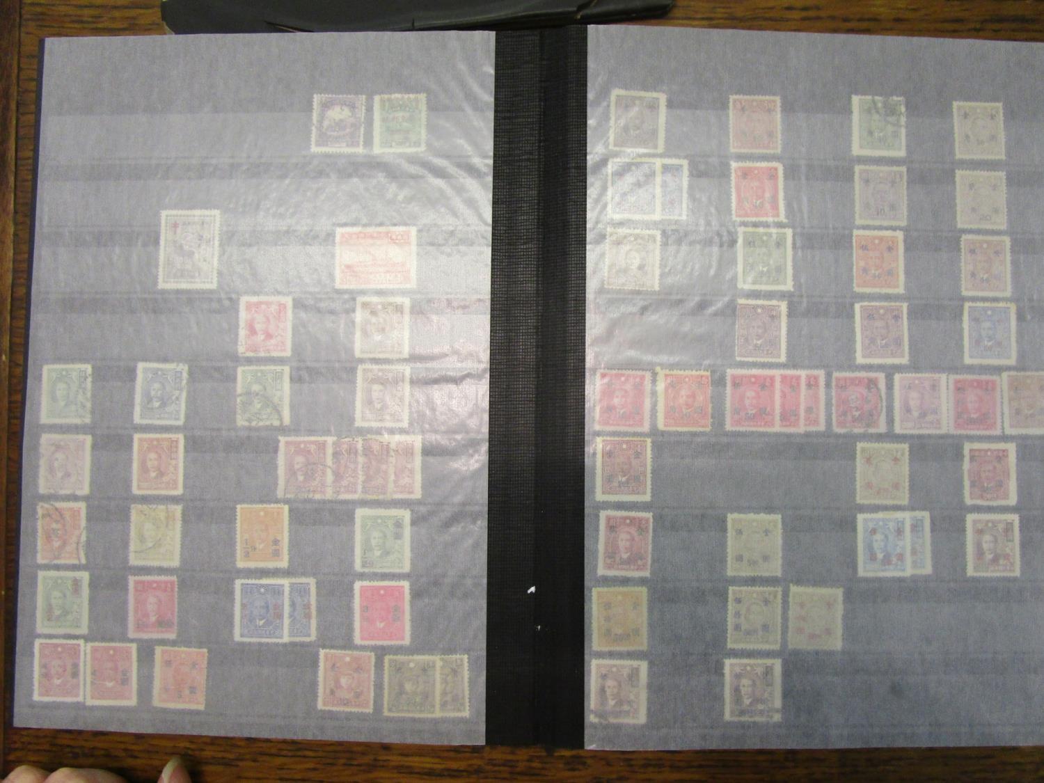 A stamp album of Chinese stamps