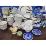 A quantity of china to include a Royal Doulton Harlow pattern part tea set, Bing & Grondahl