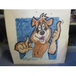 A Rolf Harris mixed media of Yogi Bear