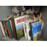 A selection of books to include 'Mexico, A Sunset Pictorial' together with mixed scarves