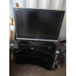 A Panasonic flatscreen Viera television, 32" with stand