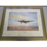 An E A Mills limited edition print entitled 'Towards Victory' numbered 326/500 and signed by pilots