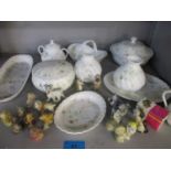 A selection of Wedgwood Campion pattern vases, dishes and pots, along with a group of Wade Disney