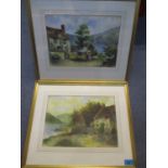 S Housley - two framed and glazed watercolours, signed and dated 1931 to the lower left corners