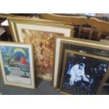 A selection of framed and glazed posters to include The Nutcracker and others