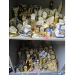 A large mixed lot to include clock ornaments, Lilliput Lane cottages, Leonardo figures and other