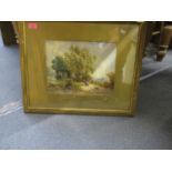 Two Victorian watercolours by Hulk and John Steeple, rural scenes, framed and glazed