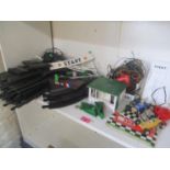 A selection of Scalextric to include Triang cars and accessories