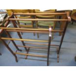 Two mahogany towel rails