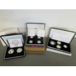 A 2005 silver proof Piedfort four coin collection with certificate of authenticity, cased as issued,