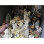 A mixed lot to include Lladro and Nao figures, a German stein and other items