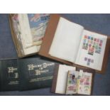 A small selection of loose stamps, stock books and an album