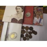 Two cased commemorative £5 coins, one for Golden Jubilee and the other for the Queens 80th Birthday,