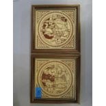 Two Victorian Mintons Shakespeare tales, Taming of the Shrew/Much to do About Nothing, designed by