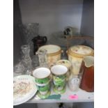 Mixed lot to include ceramics and glassware