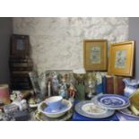 A miscellaneous lot comprising books, ceramics, glass and metalware to include two Lladro figures
